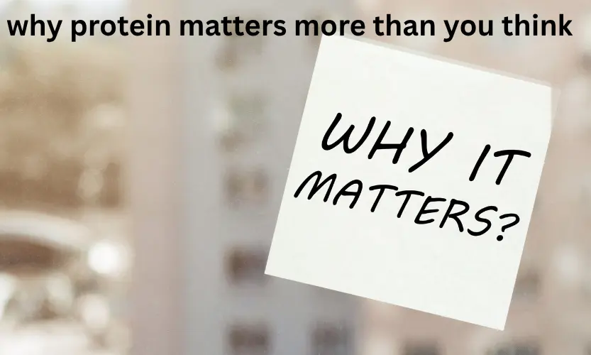 why protein matters more than you think